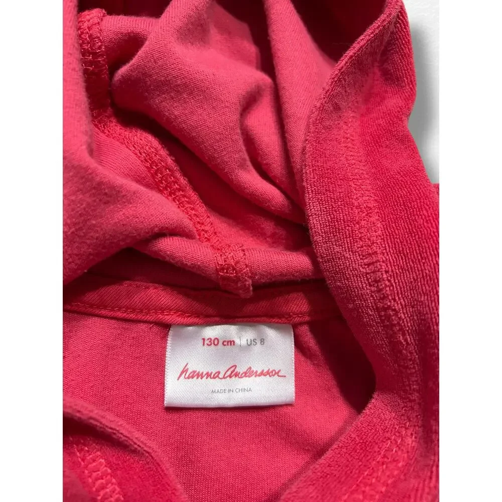Hanna Andersson Hooded Terry Cover-Up, Size 8